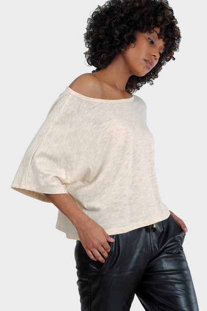 LUMI ORGANIC CROP TOP Gold Felix