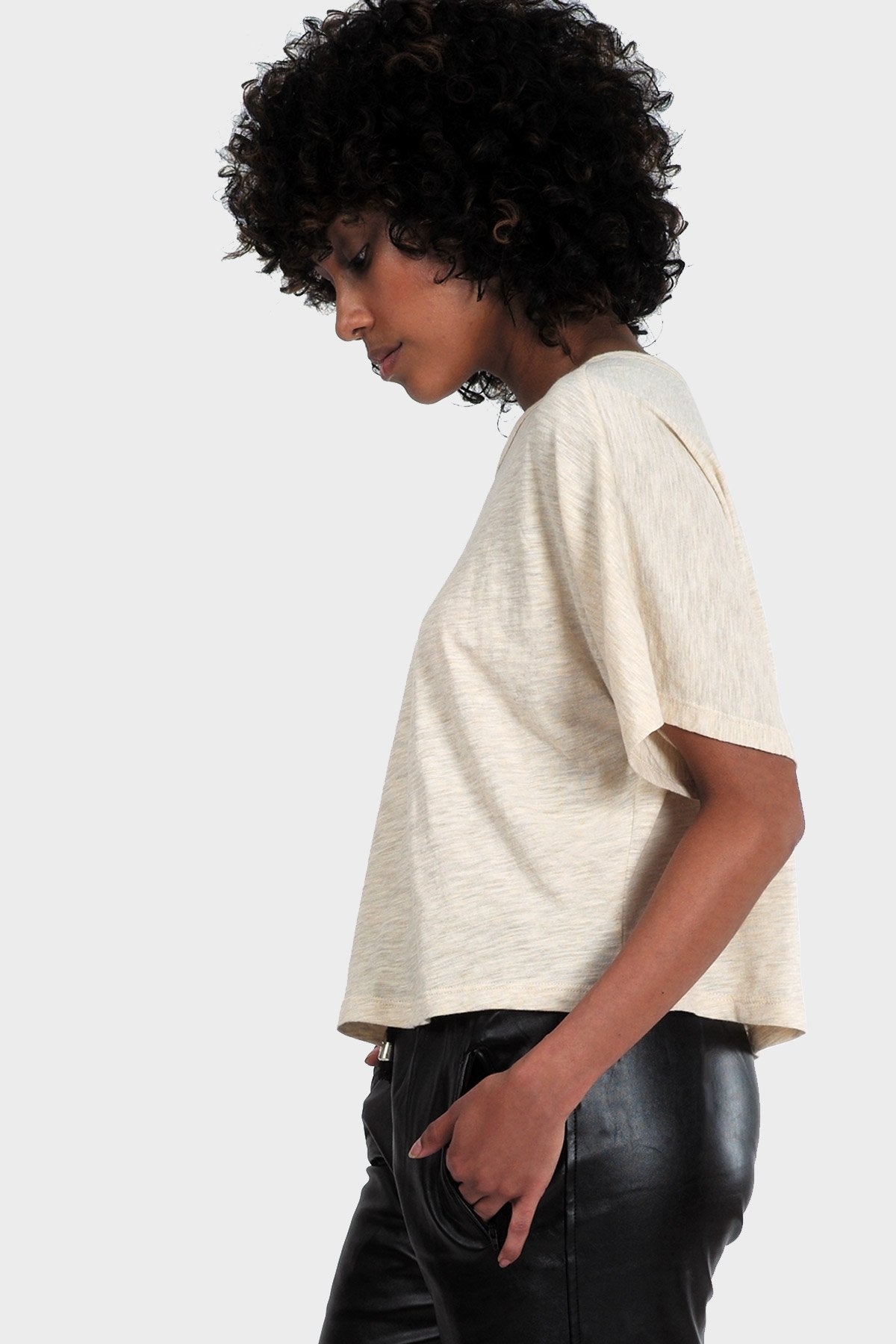 LUMI ORGANIC CROP TOP Gold Felix