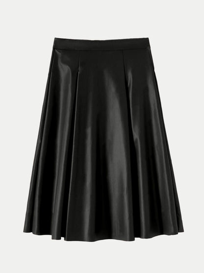 High Waist Skirt with Zipper Trendsi