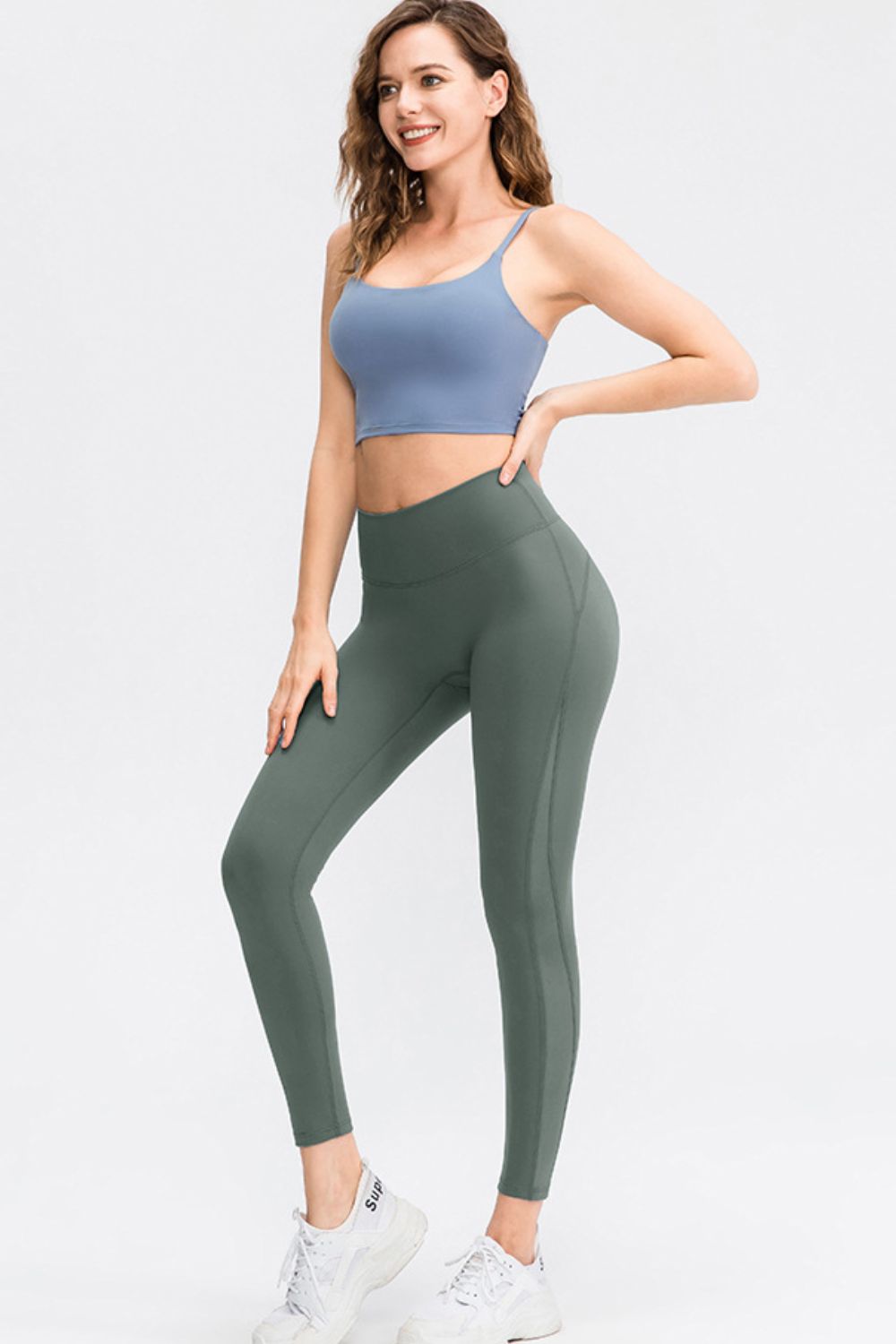 Wide Waistband Slim Fit Long Sports Pants Trendsi