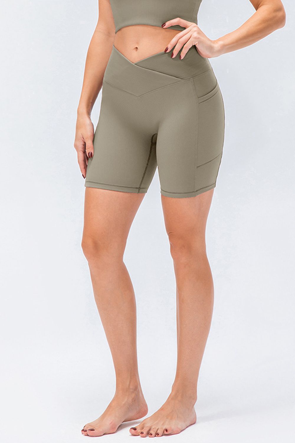 Slim Fit V-Waistband Sports Shorts Trendsi