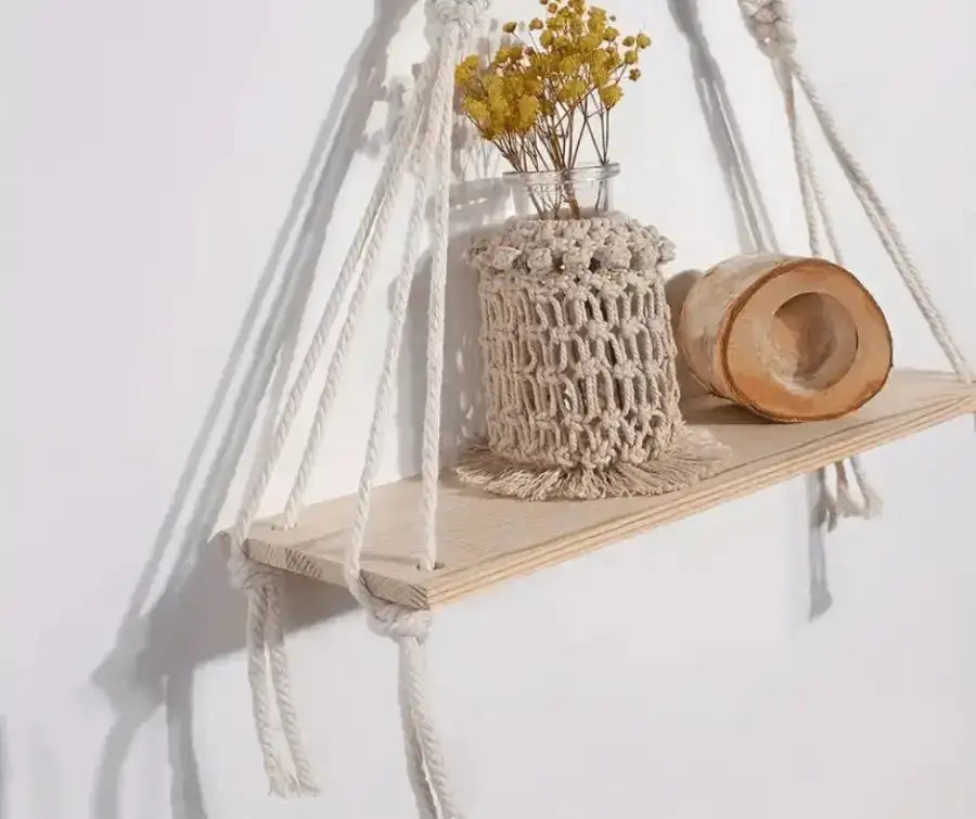 Cotton Rope Wall Tapestry Plant Holder Copper Pallas