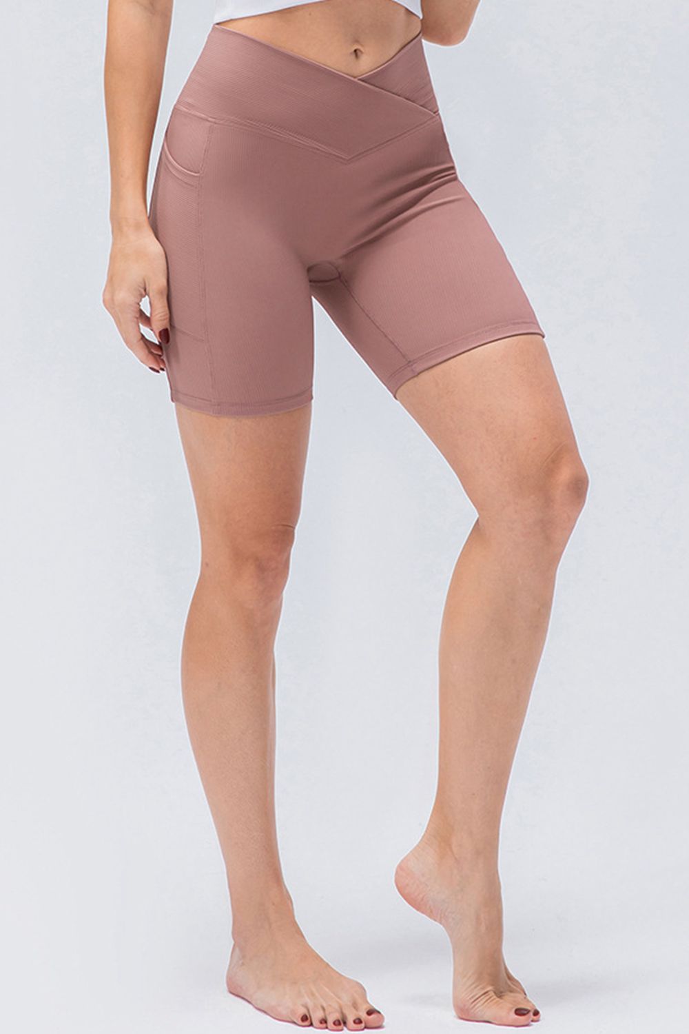 Slim Fit V-Waistband Sports Shorts Trendsi