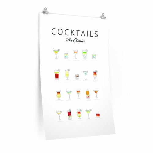 Cocktails Art Poster Decor Yellow Pandora