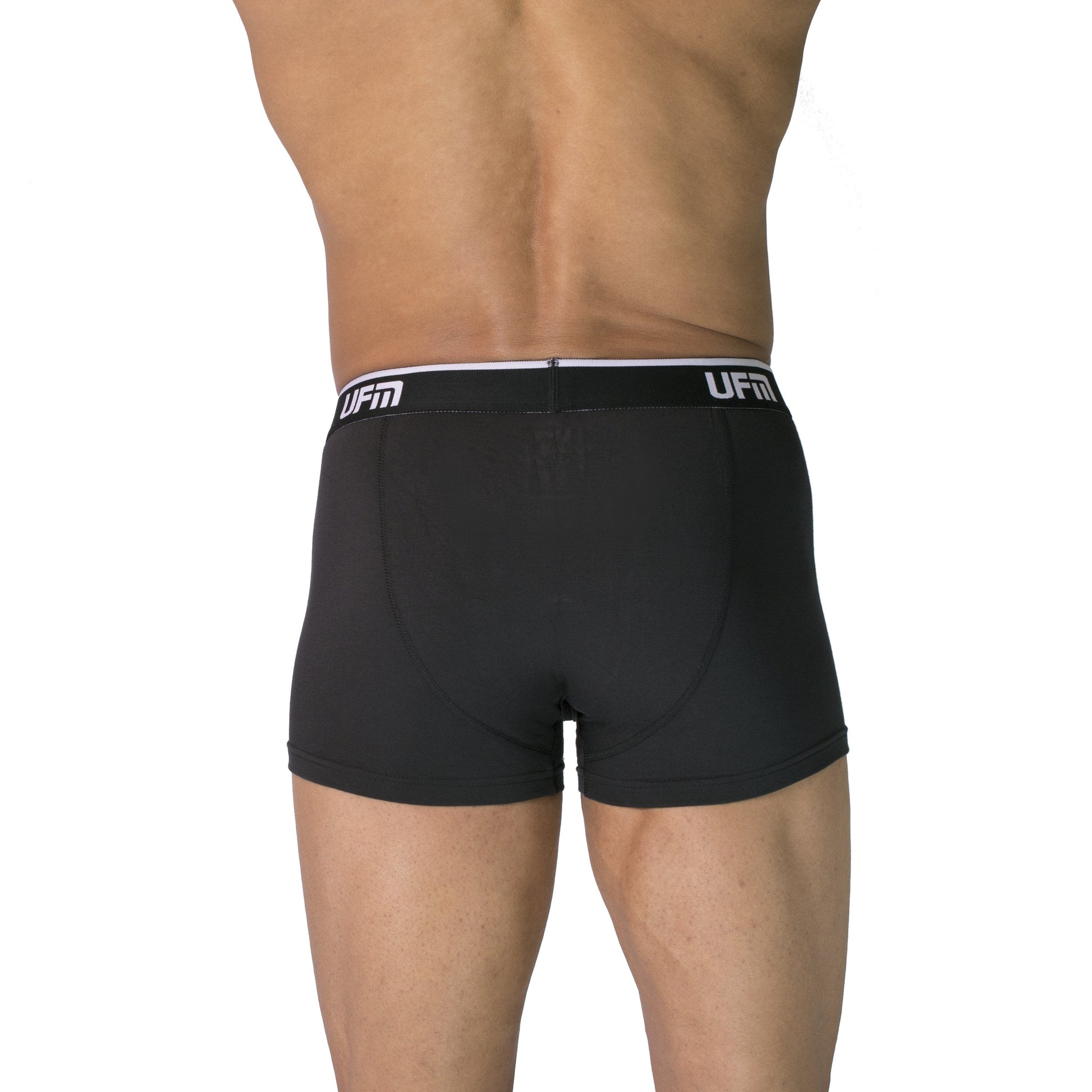 UFM Trunk 3" Bamboo REG Support, black adjustable pouch underwear.