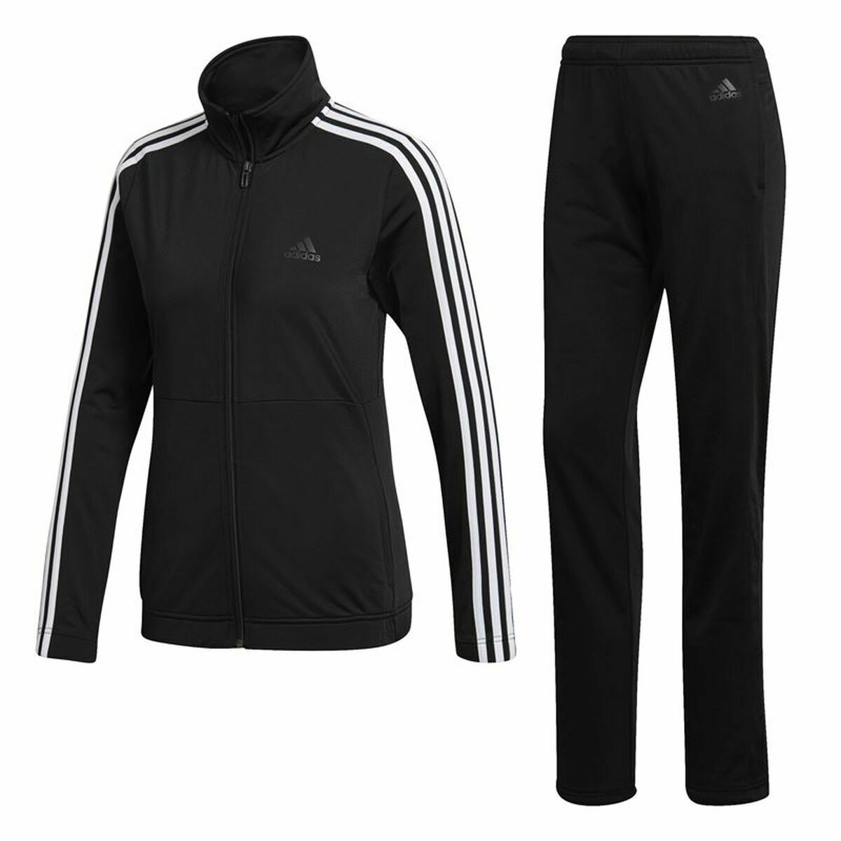 Women's Tracksuit Adidas Three Stripes Black Bigbuy