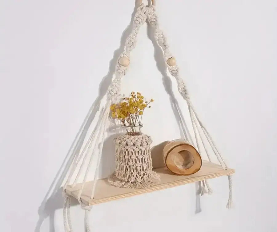 Cotton Rope Wall Tapestry Plant Holder Copper Pallas