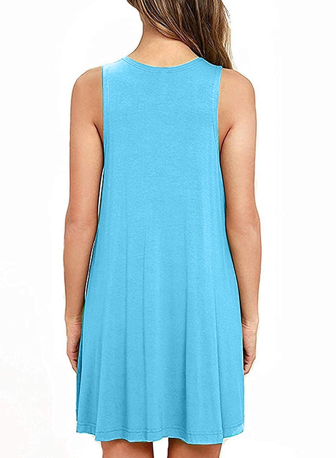 Full Size Round Neck Sleeveless Dress with Pockets Trendsi