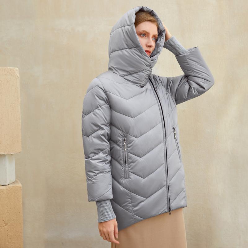 Hooded women winter coat Cotton warm parkas coat female Elegant causal Jade