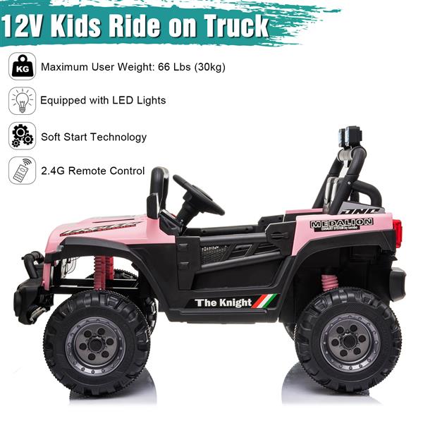 BBH-016 Dual Drive 12V 4.5A.h with 2.4G Remote Control off-road Vehicle Pink 6cc08b-1a