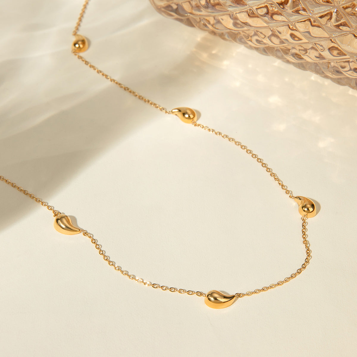 18K Gold-Plated Necklace Gold-Plated Stainless Steel Necklace