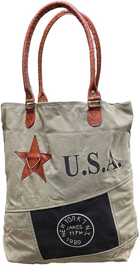 Amber Fight Gear Recycled Canvas New York Streeter Bag Market Beach Lemon Odysseus