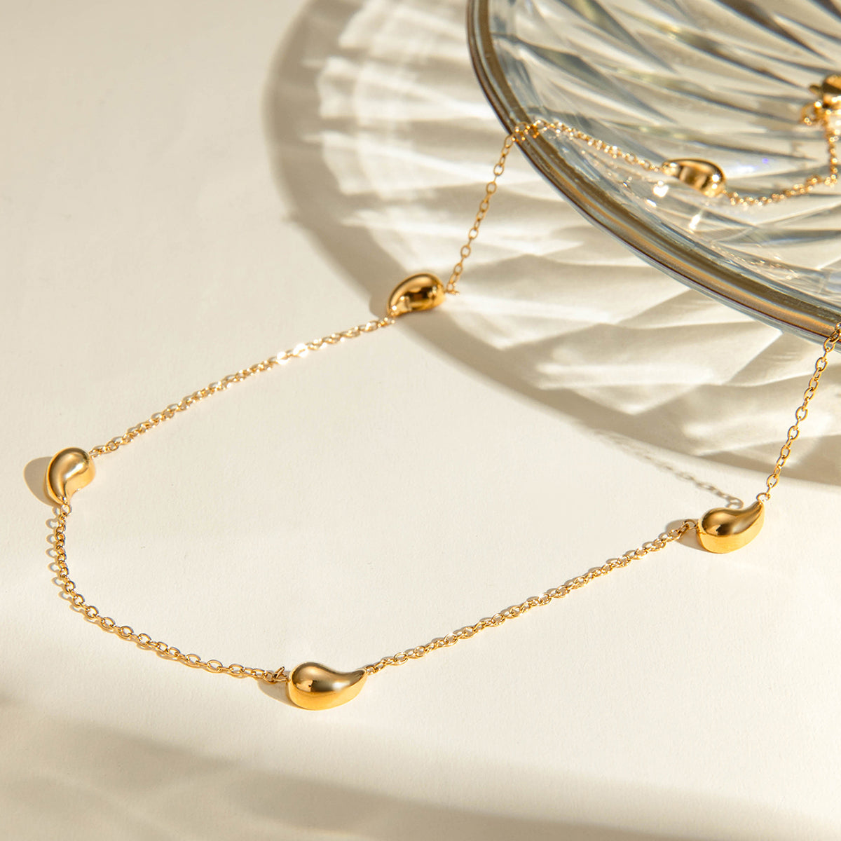 18K Gold-Plated Necklace Gold-Plated Stainless Steel Necklace