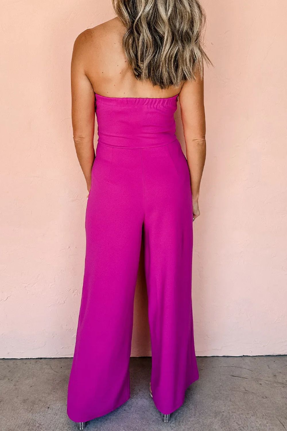 Tied Tube Wide Leg Jumpsuit Trendsi