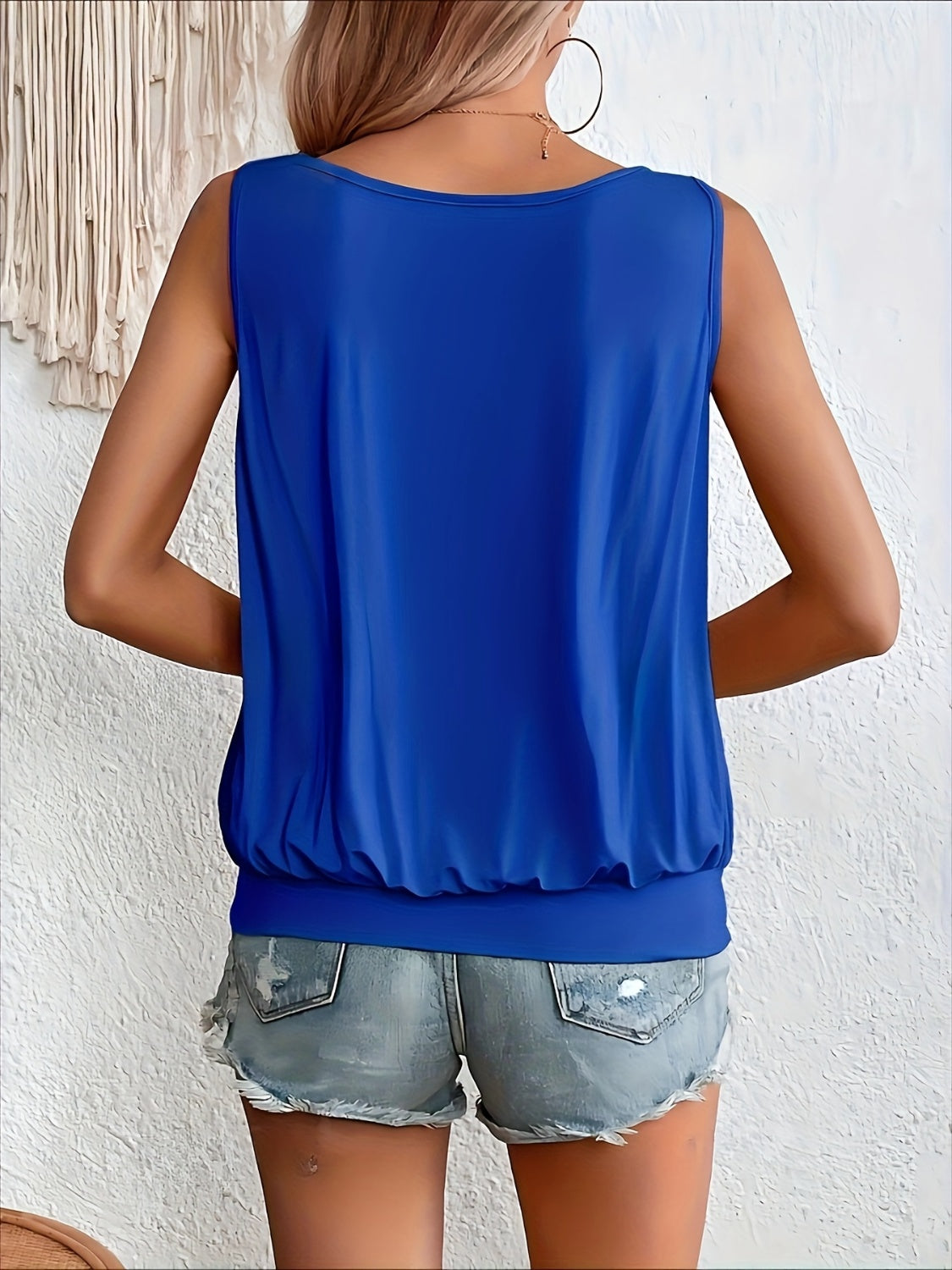 Full Size Ruched Scoop Neck Tank Trendsi