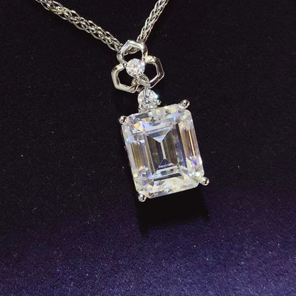 5 Carat Moissanite 925 Sterling Silver Necklace 5 Carat Moissanite Necklace