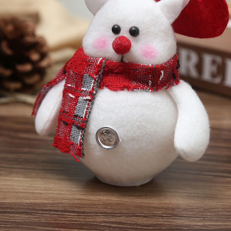 Christmas Decorations LED Santa Claus Snowman Ornaments Maroon Asteria