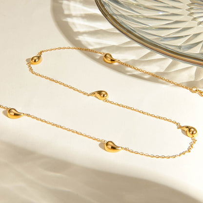 18K Gold-Plated Necklace Gold-Plated Stainless Steel Necklace