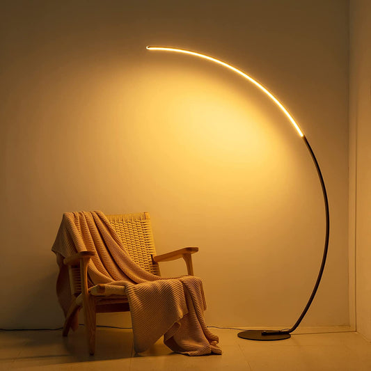 RGBW Modern Curve Floor Lamp | New Version Sangria Apricot