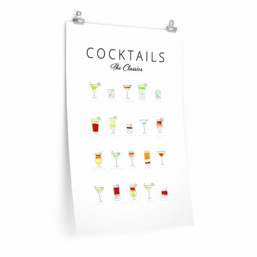 Cocktails Art Poster Decor Yellow Pandora