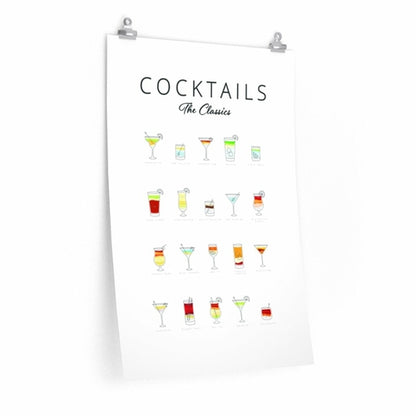 Cocktails Art Poster Decor Yellow Pandora