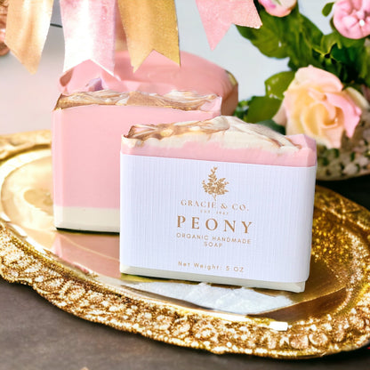 Pink Peony Shea Butter Soap Emerald Tulsi