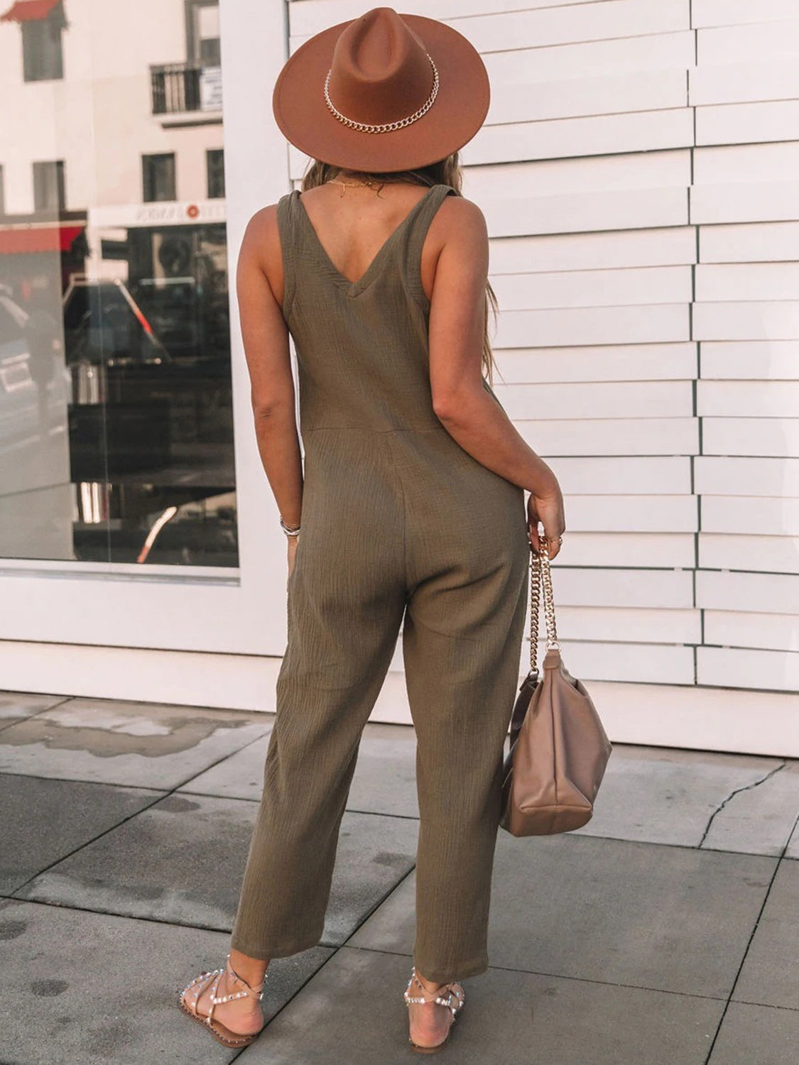 Full Size Scoop Neck Wide Strap Jumpsuit Trendsi