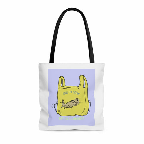 Save Earth Otter Edition Shopper Tote Bag Medium Yellow Pandora