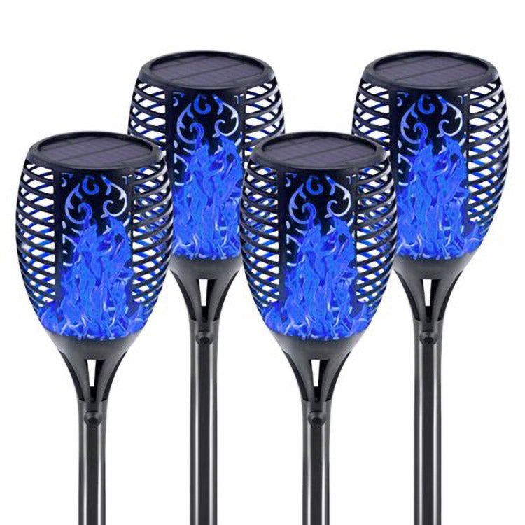 4 Pack Solar Lights Outdoor Solar 12 Led Torch Flickering Flame Lights Pink Iolaus