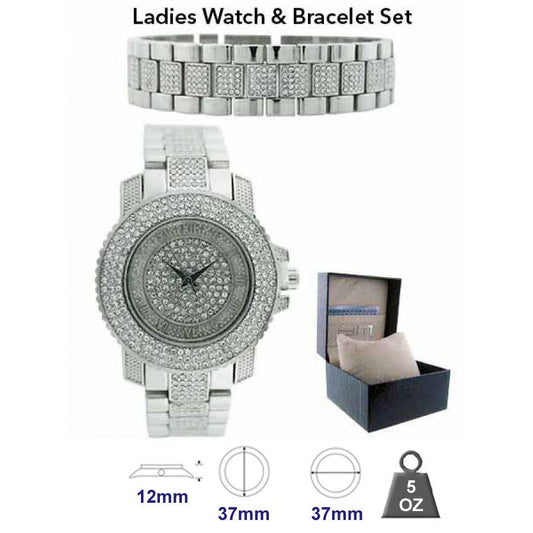 Watch & Bracelet set for women Lilac Quartz