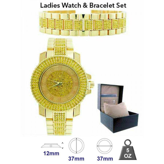 Watch & Bracelet set for women Lilac Quartz