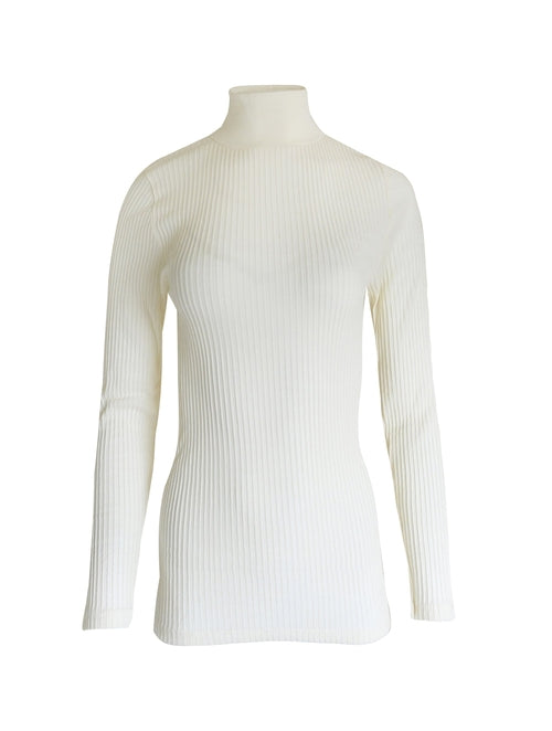 EGI Exclusive Collections Merino Wool Blend Mock Neck Top with Long Byzantium Hemera