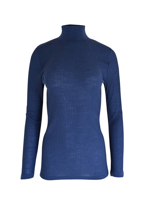 EGI Exclusive Collections Merino Wool Blend Mock Neck Top with Long Byzantium Hemera