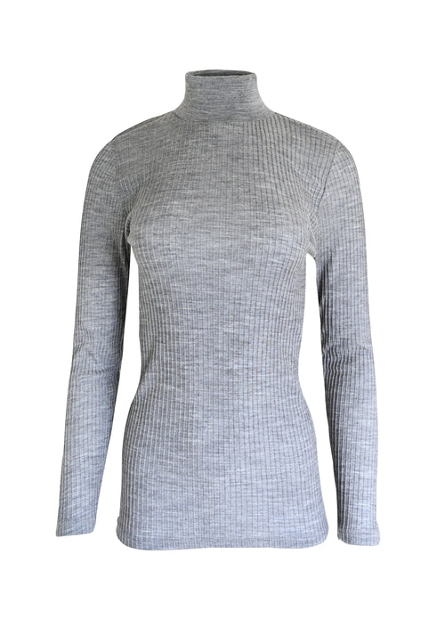 EGI Exclusive Collections Merino Wool Blend Mock Neck Top with Long Byzantium Hemera