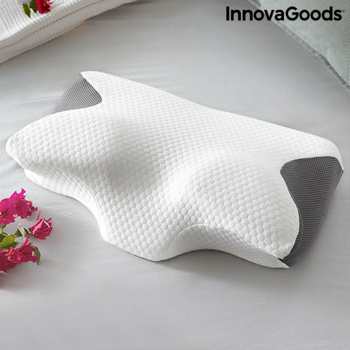 Viscoelastic Neck Pillow with Ergonomic Contours Conforti InnovaGoods Bigbuy