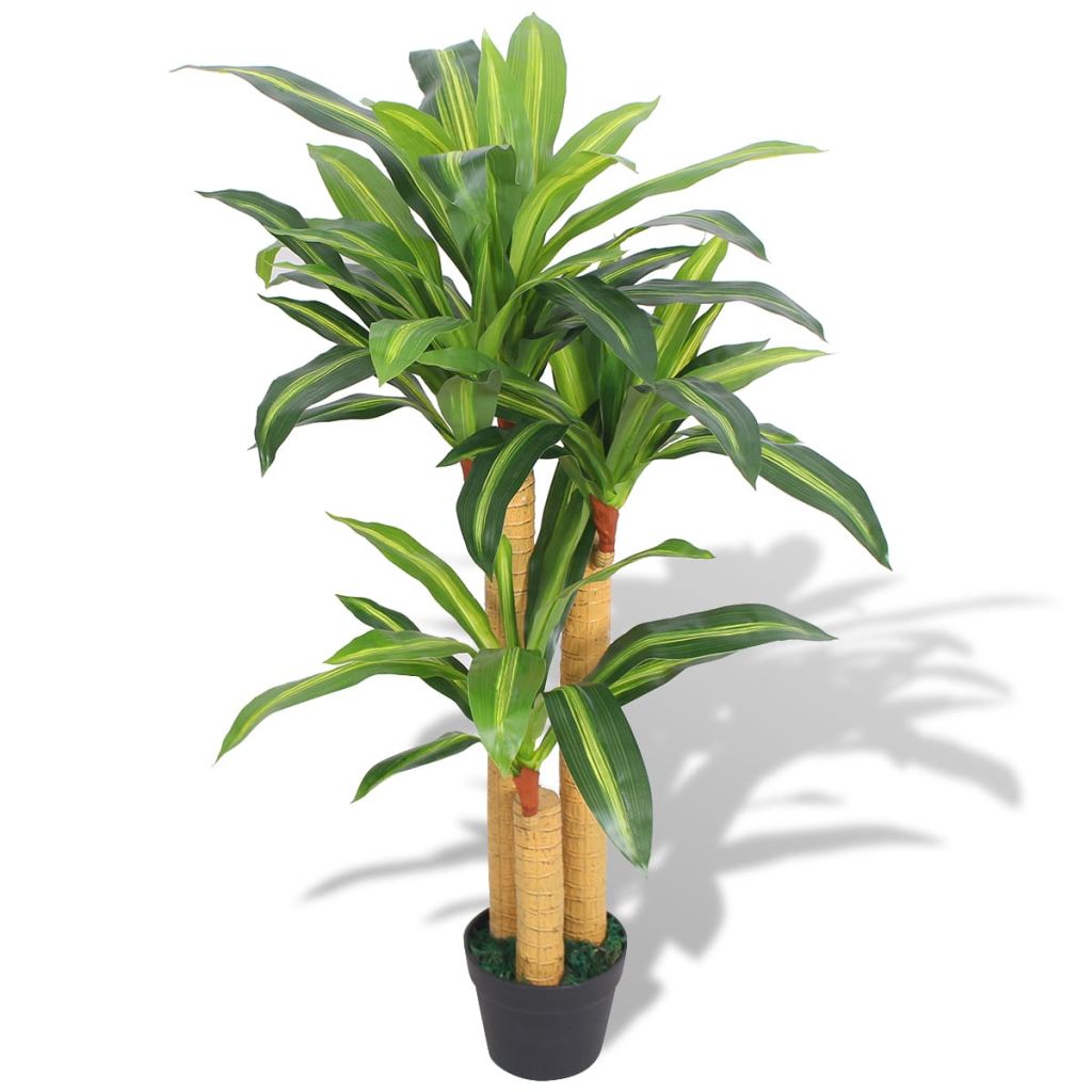 Artificial Dracaena Plant with Pot 35.4" Green Emerald Ares