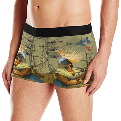 AT THE HARBOUR Men's All Over Print Boxer Briefs Apricot Astraeus