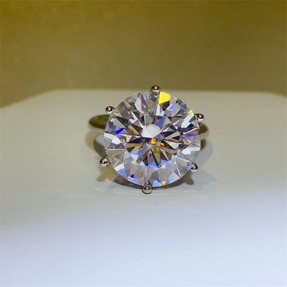 10 Carat Moissanite 925 Sterling Silver Ring Carat weight 10 Moissanite ring