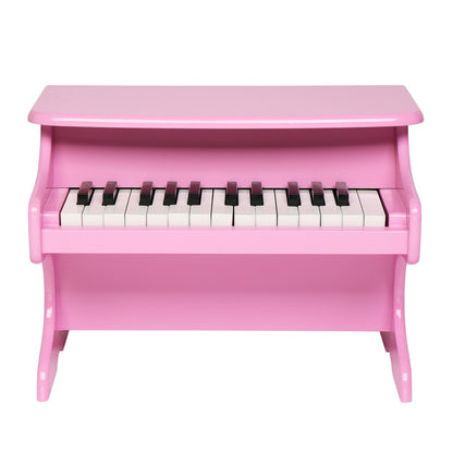 Wooden Toys: 25-key Children's Wooden Piano / Vertical (without Chair) Mechanical Sound Quality Pink 6cc08b-1a