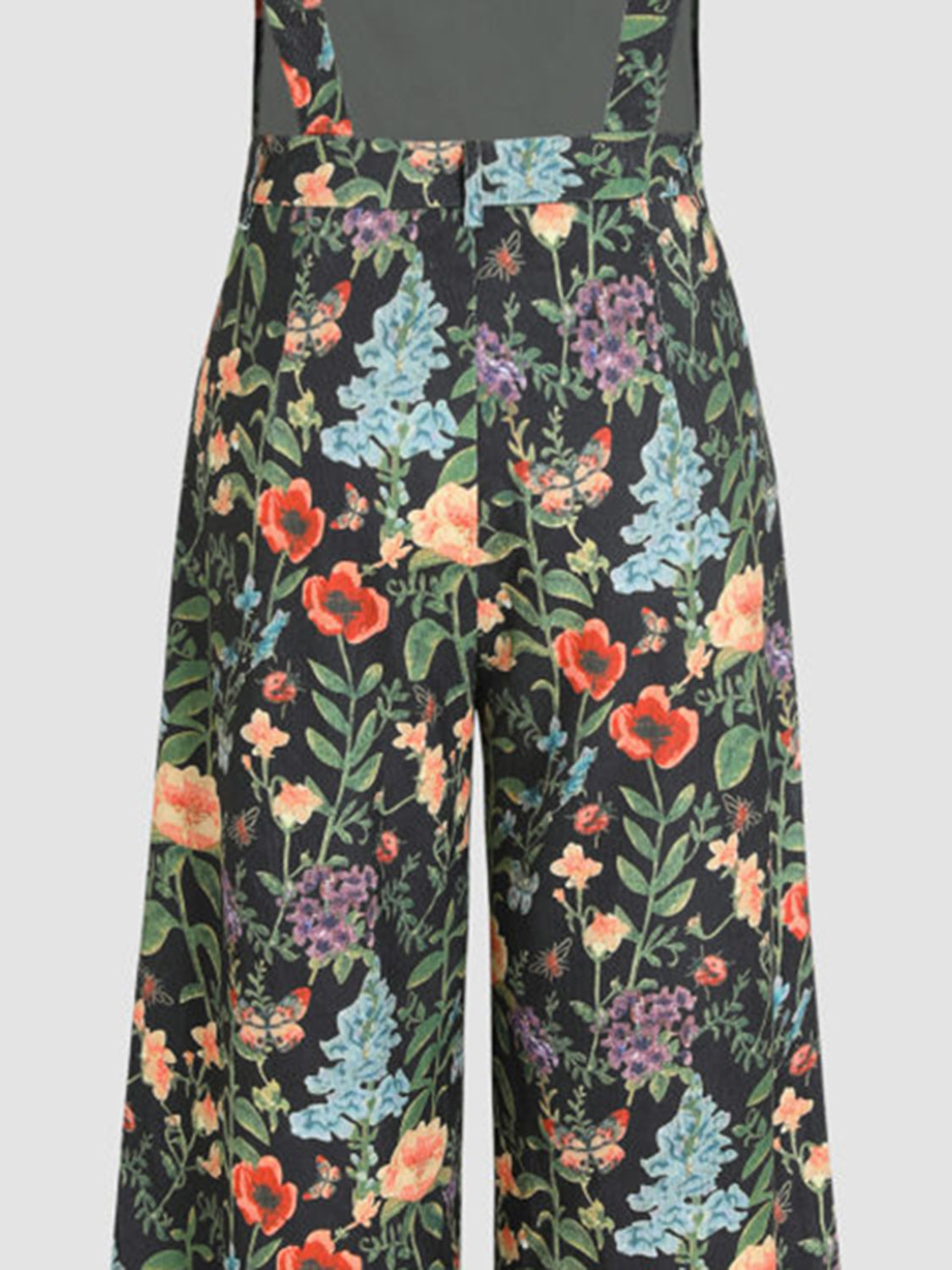 Floral Wide Leg Overalls Trendsi