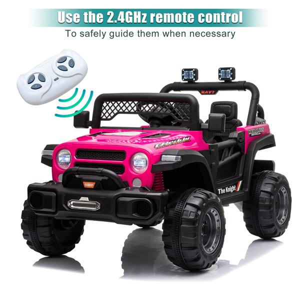 BBH-016 Dual Drive 12V 4.5A.h with 2.4G Remote Control off-road Vehicle Rose Red 6cc08b-1a