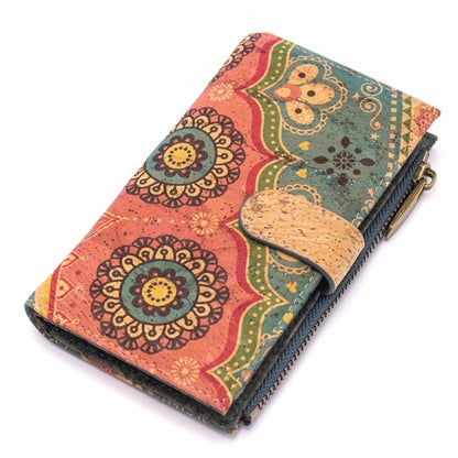 Cork wallet pattern women zipper card vegan wallet RFID BAGD-141 Lime Strawberry