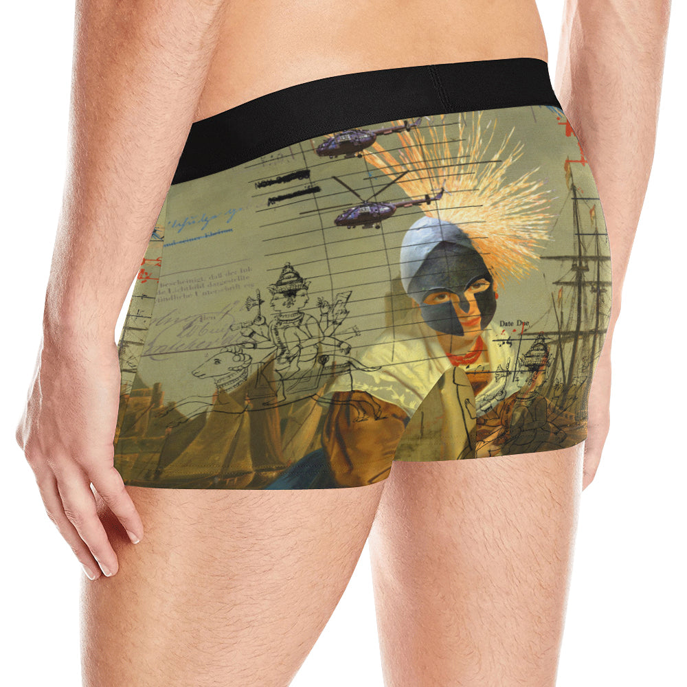 AT THE HARBOUR Men's All Over Print Boxer Briefs Apricot Astraeus