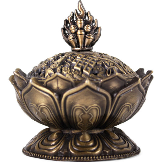 Metal Lotus Incense Cone Holder Lilac Erebus