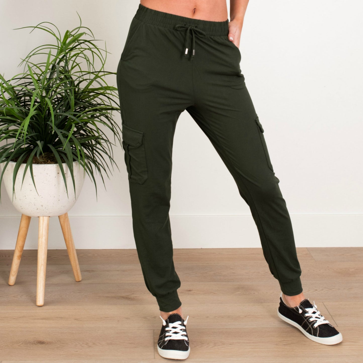 Ultra Soft Joggers with Cargo Pocket, Small-XL Sizes Mauve Rhea