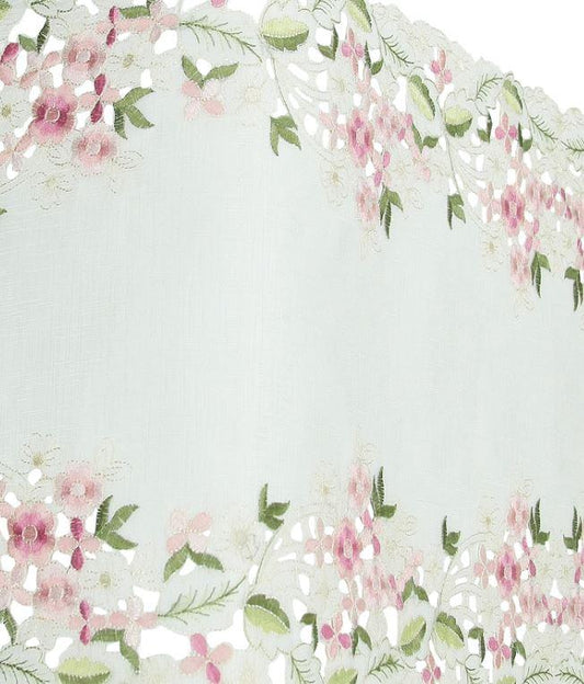 XD13041 Fairy Garden Sheer Placemats, 12"x18",Set of 4 Pink Leto