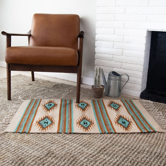 Bizalú Eyes Native Wool Rug Violet Athena