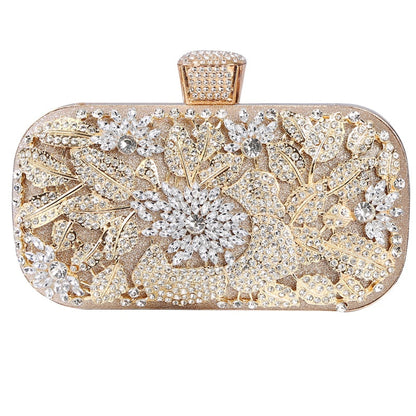 Diamond Evening Clutch Bag For Women Wedding Golden Clutch Purse Chain Lavender Coco