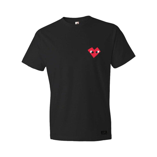 I Heart - Mens Black Shirt - mi cielo x Donald Robertson Sky Blue Milo