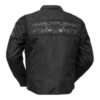 Dragon Skull - Men's Codura Motorcycle Jacket Orange Pontus